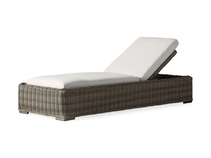 Montauk Dry Bark Textured Outdoor Chaise Lounge With Adjustable Back 1