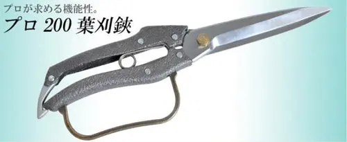 Nishigaki Pro200 4.7-Inch Leaf Pruning Shears — Hard Chrome-Coated High-Carbon Steel 1