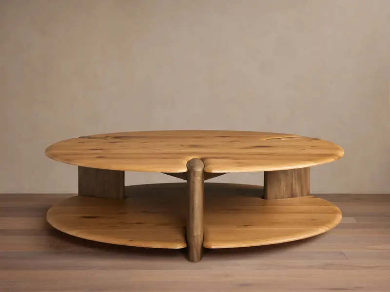 Nolito Geometric Coffee Table With Metal Accents 1