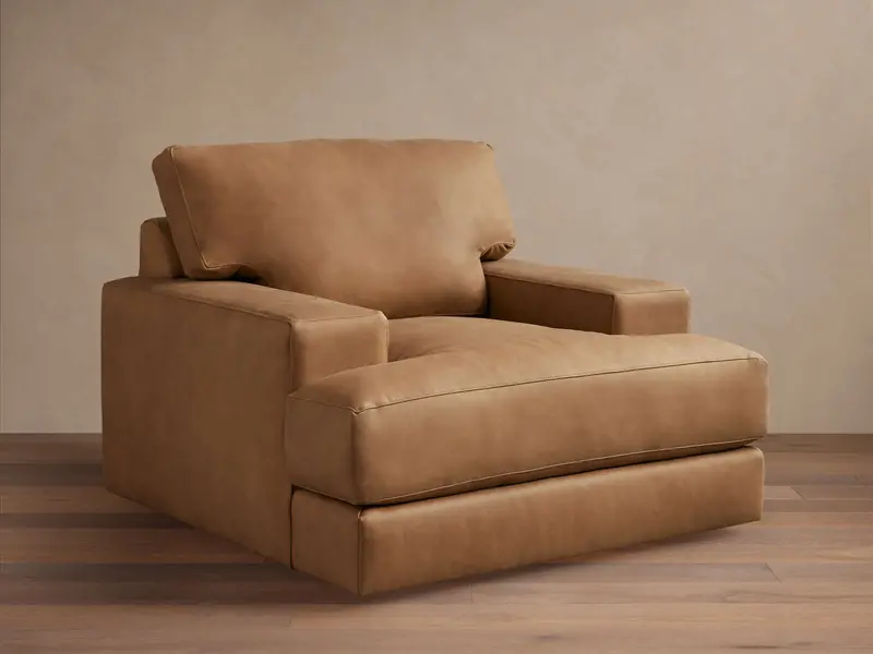 Norwalk Leather Swivel Lounge Chair 1