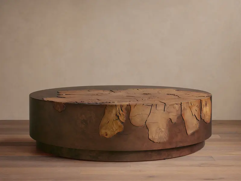 Obra Round Solid Wood Coffee Table 1