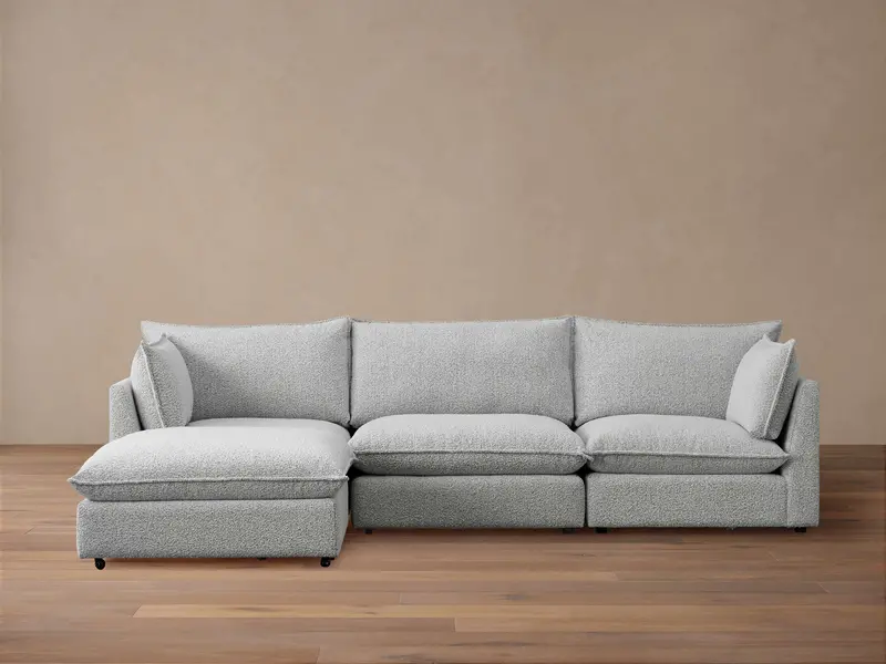 Owen Modular Sectional Sofa In Burbank Pepper Fabric 1