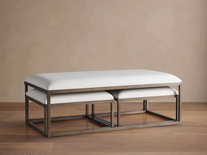 Palmer Upholstered Nesting Ottoman Set 1
