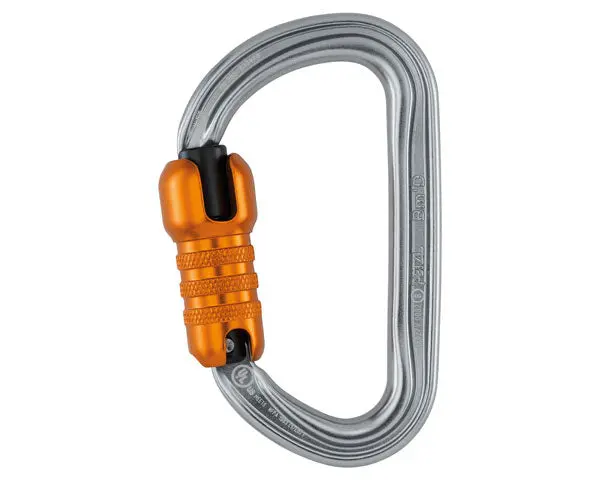 Petzl Bm'D Asymmetrical Carabiner – Ultra-Lightweight Design, Gray 1