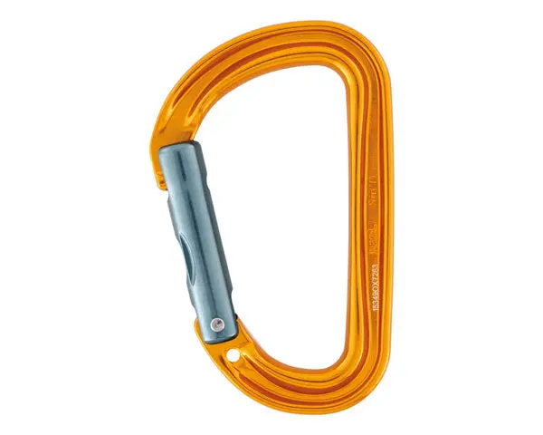 Petzl M39A Sm'D Wall H-Frame Carabiner With Tethering Hole – Non-Locking Design, Yellow 1
