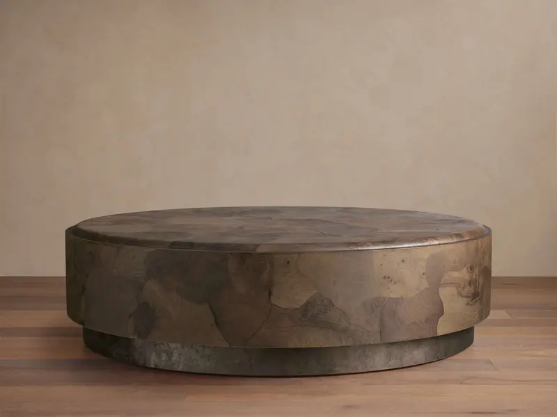 Polanco Round Plinth-Style Coffee Table 1