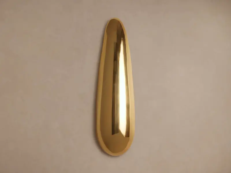 Polished Droplet-Shaped Wall Sculpture 1