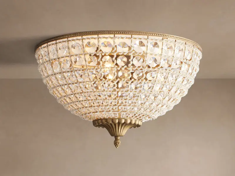 Poppy Soft-Sculpture Flush Mount – Cloud-Like White Fabric Dome Light 1