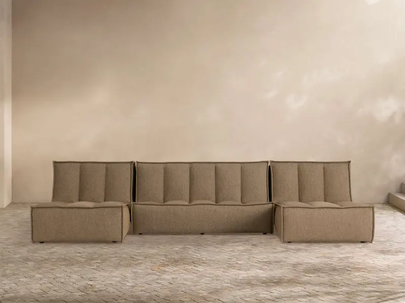 Porto All-Weather Outdoor Double Chaise Sectional Set 1