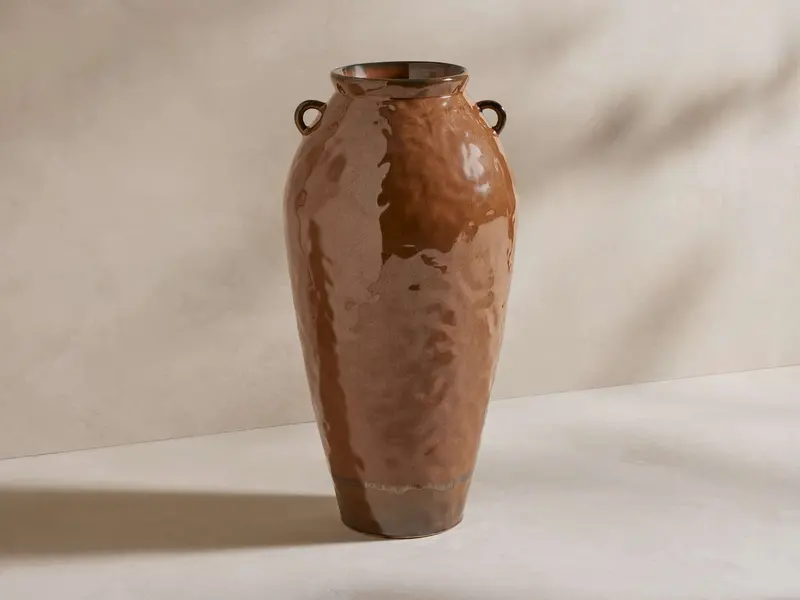 Praline-Tone Bronwen Ceramic Floor Vase 1