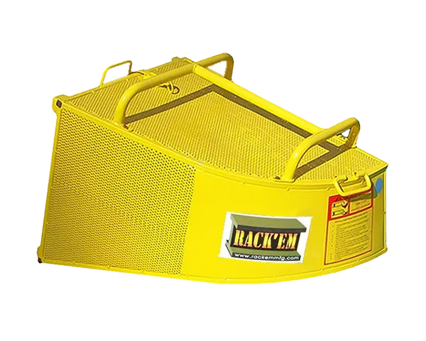 Rack'Em Rc-B4 Hammered Steel Grass Catcher — 4.4 Cu. Ft. With Latch Door 1