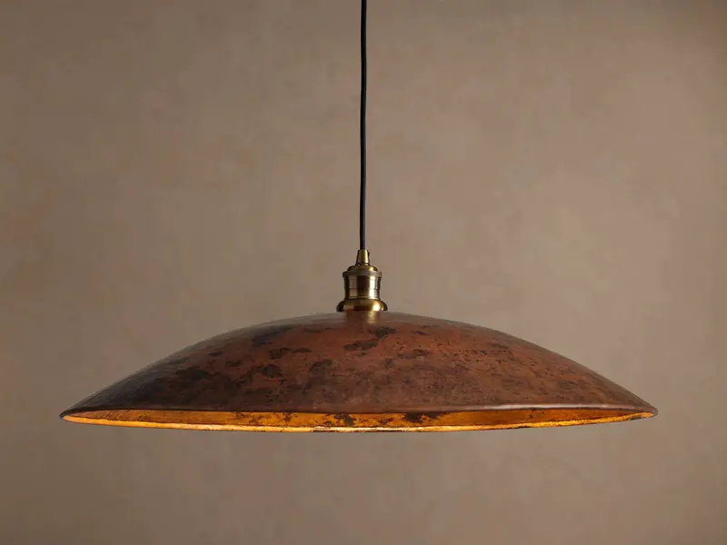 Recycled Metal Industrial-Style Fan Pendant 1