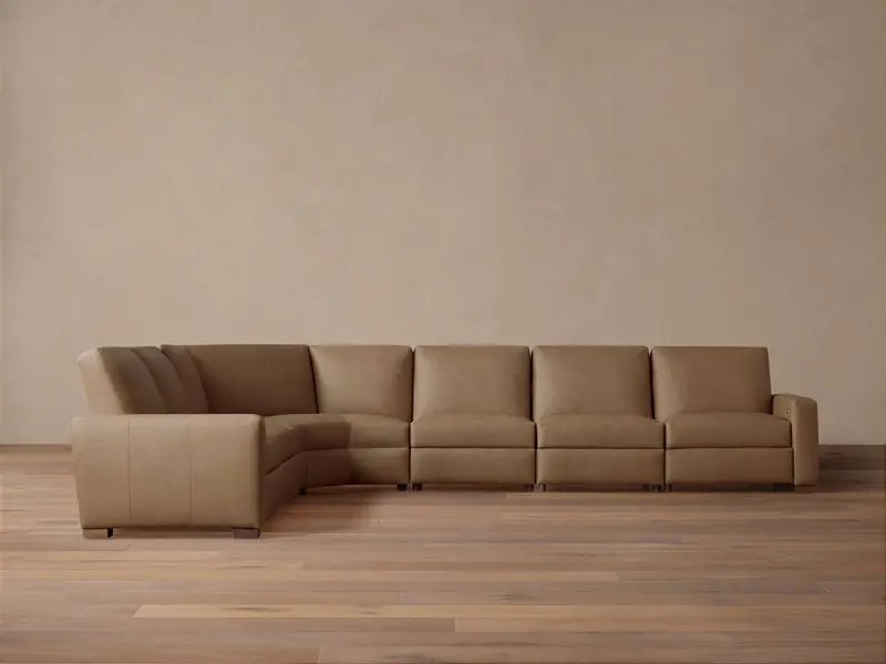 Remington Leather 6-Piece Power Motion Sectional Sofa 1