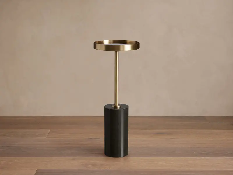 Rhodes Brass-Finished Martini Side Table 1