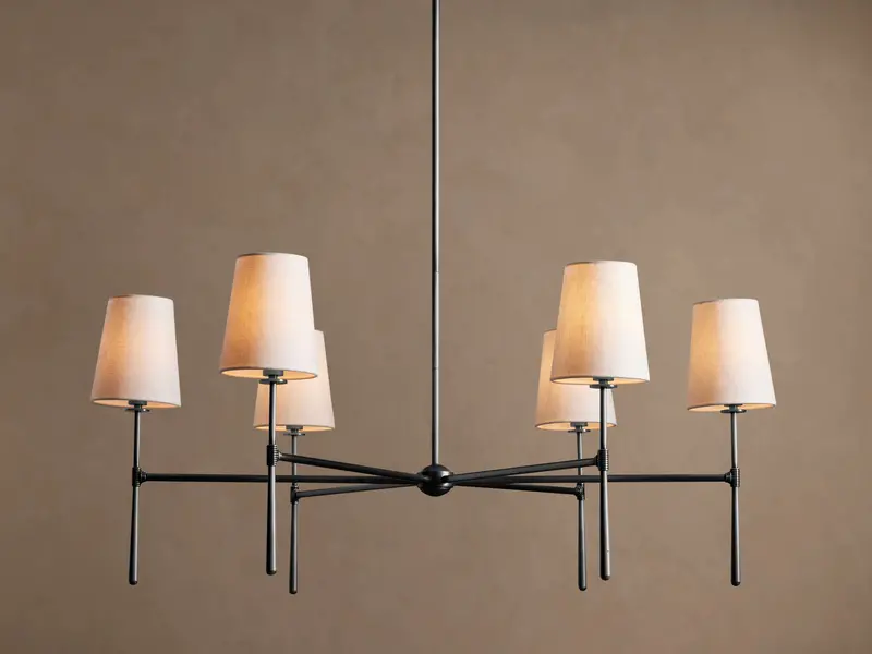 Rhodes Bronze Round Multi-Arm Chandelier 1