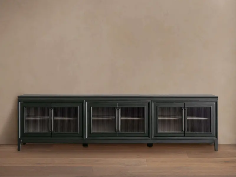 Rowan Reeded Glass Modular Media Console Unit 1