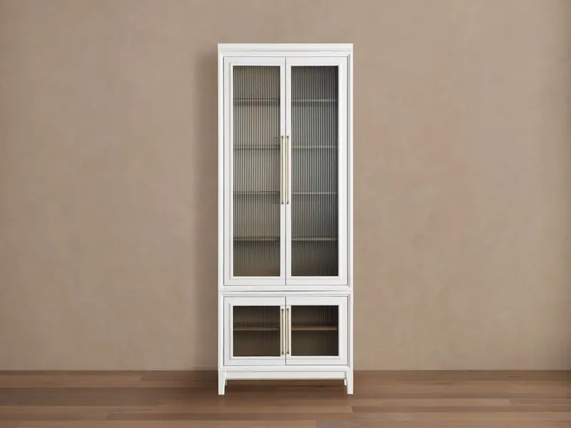 Rowan Stacked Glass-Door Modular Cabinet 1