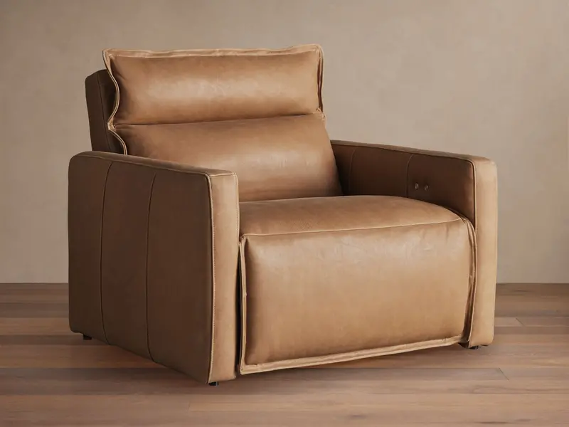 Rowland Leather High-Back Reclining Lounge Chair 1