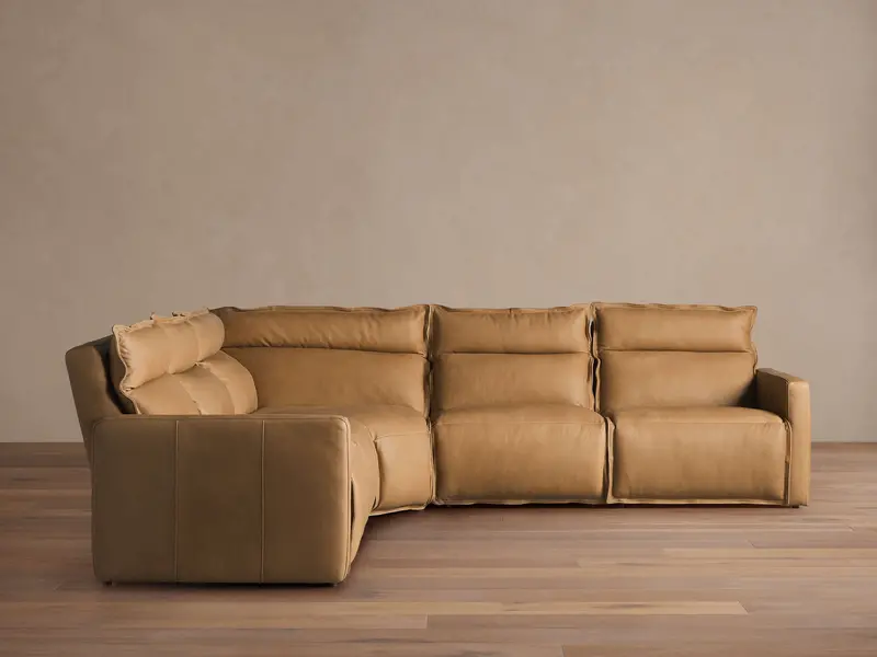 Rowland Leather Motion Corner Sectional Sofa (5-Piece) 1