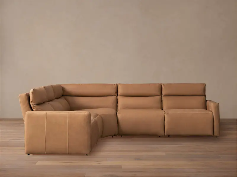 Rowland Tailored Leather Five-Section Motion Corner Sofa 1