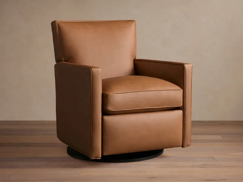 Rudy Leather Swivel Recliner Chair 1