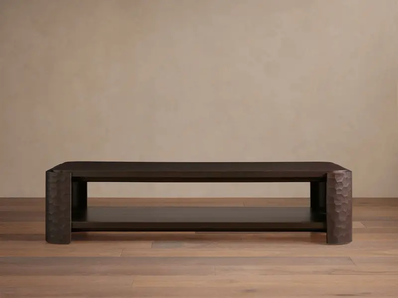 Rustic Chiseled Coffee Table 1