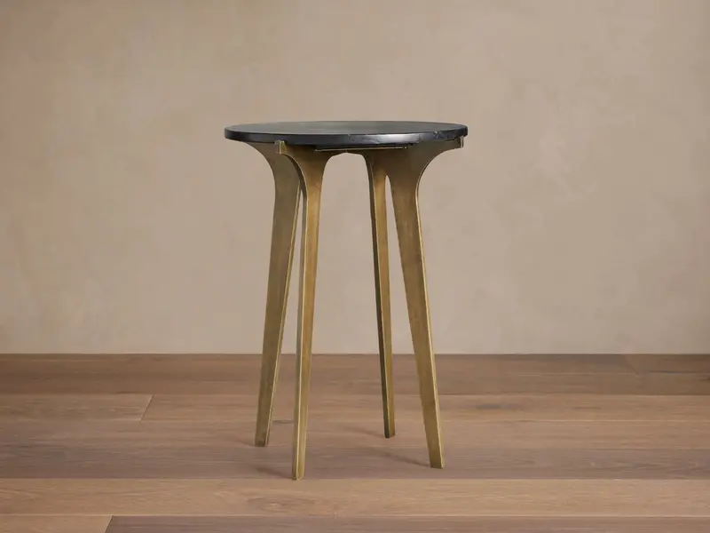 Ryker Martini Cocktail Table With Geometric Metal Base 1