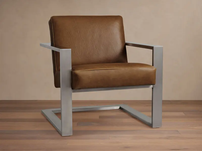 Sabina Upholstered Leather Accent Chair 1