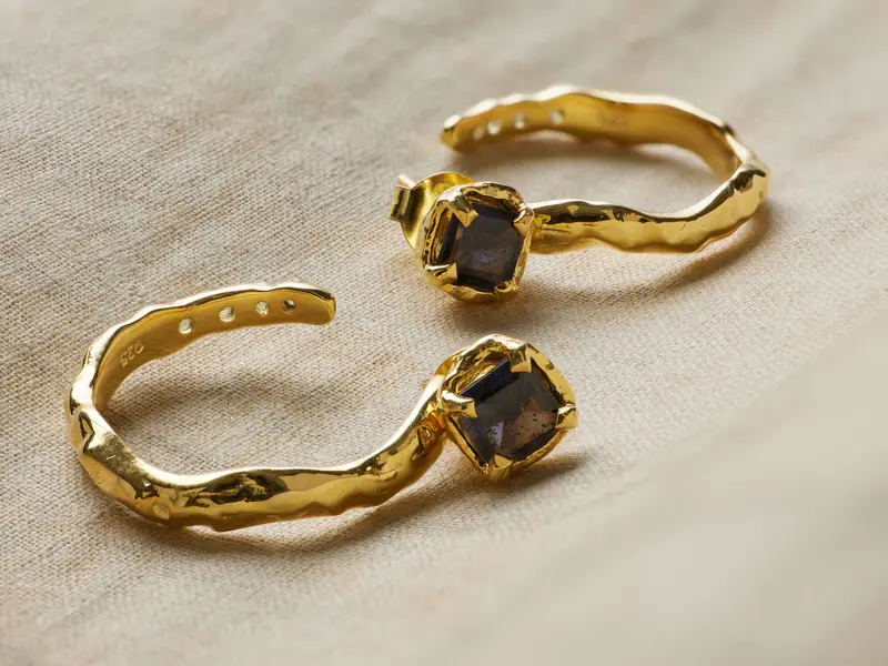 Safiya Dangle Earrings With Gold Finish 1
