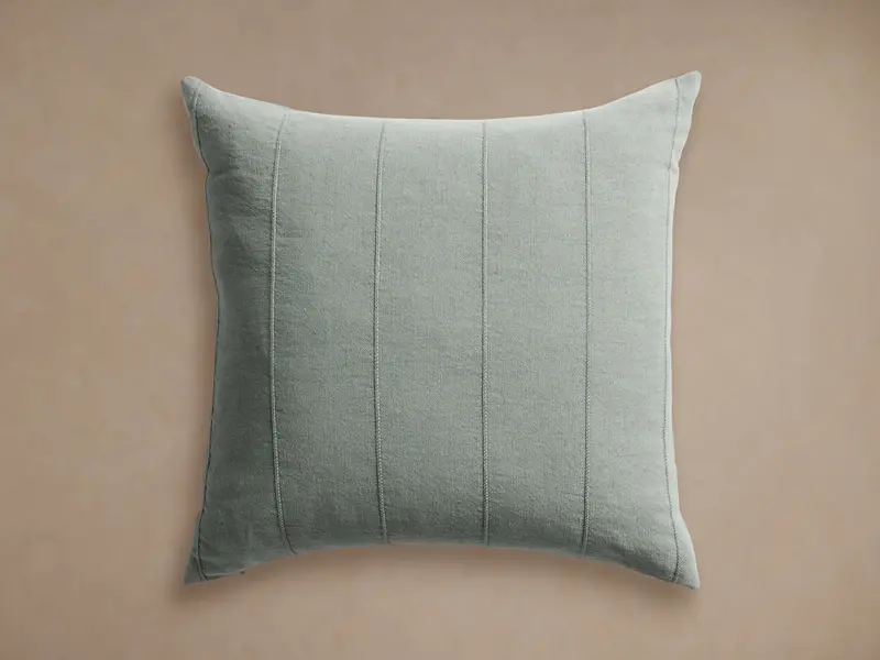 Sage Linen Pillow Cover – Natural Texture Finish 1