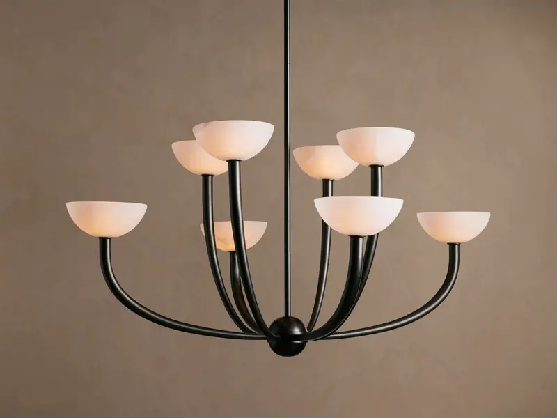 Saguaro Bronze Chandelier – Handcrafted Metal Lighting Fixture 1