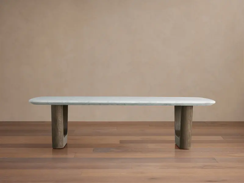Saint Germain Rectangular Stone Coffee Table With Rennes Base 1