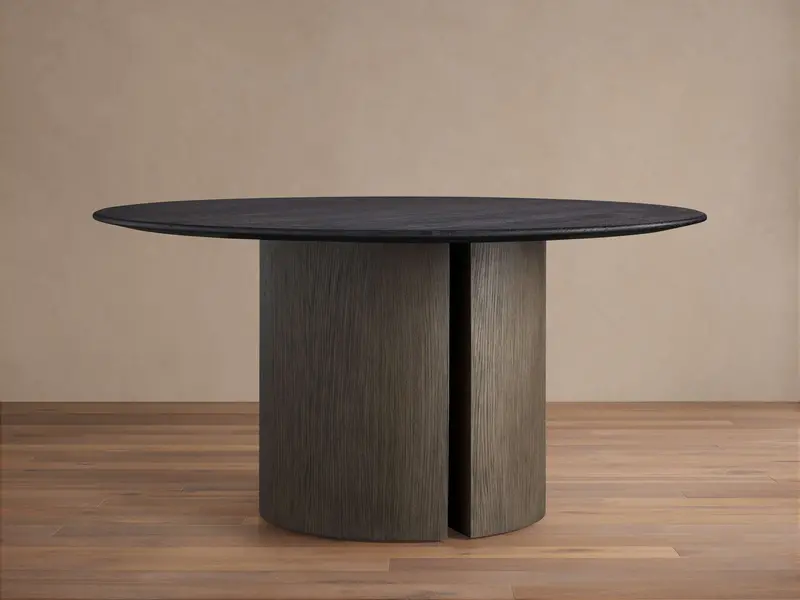 Saint Germain Round Wood Dining Table – Dauphine Base Design 1