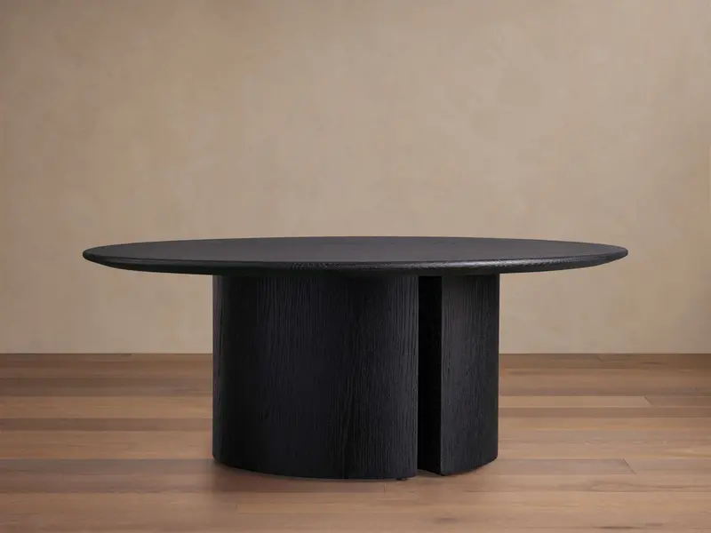 Saint Germain Round Wooden Coffee Table – Dauphine Base 1