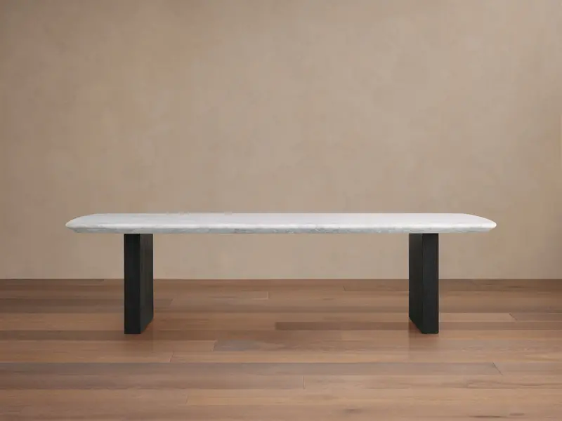 Saint Germain Stone Coffee Table With Wooden Clement Base 1