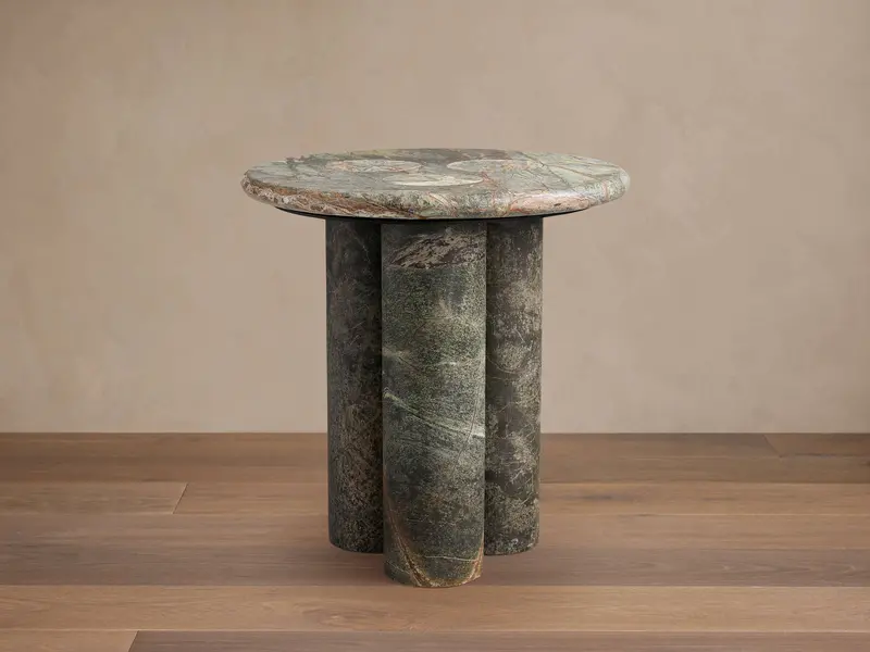 Serafin Compact Marble-Topped End Table 1