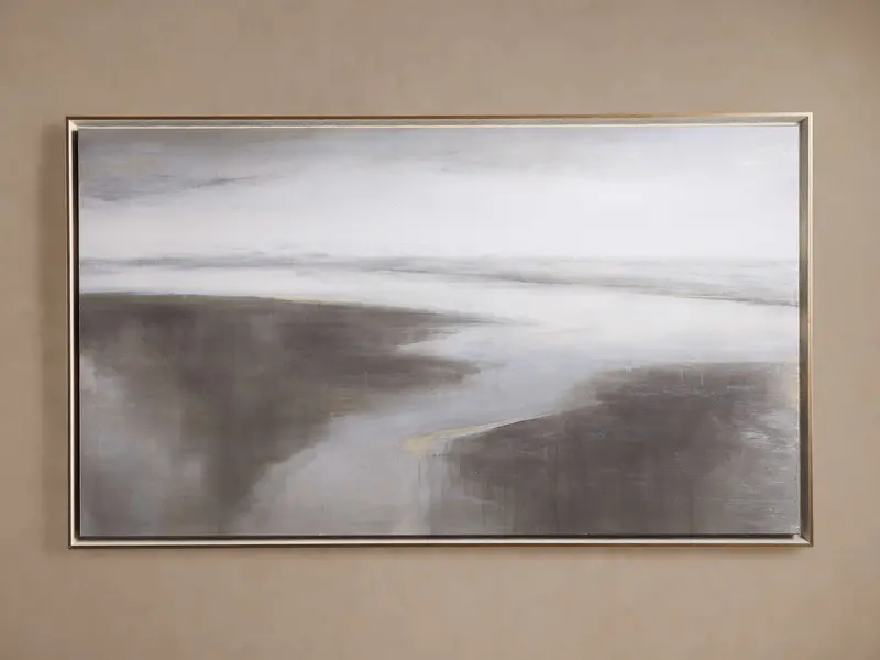 Silver River Ii Landscape Framed Print 1