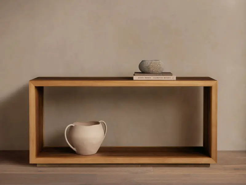 Slim Console Table With Sculptural Legs 1