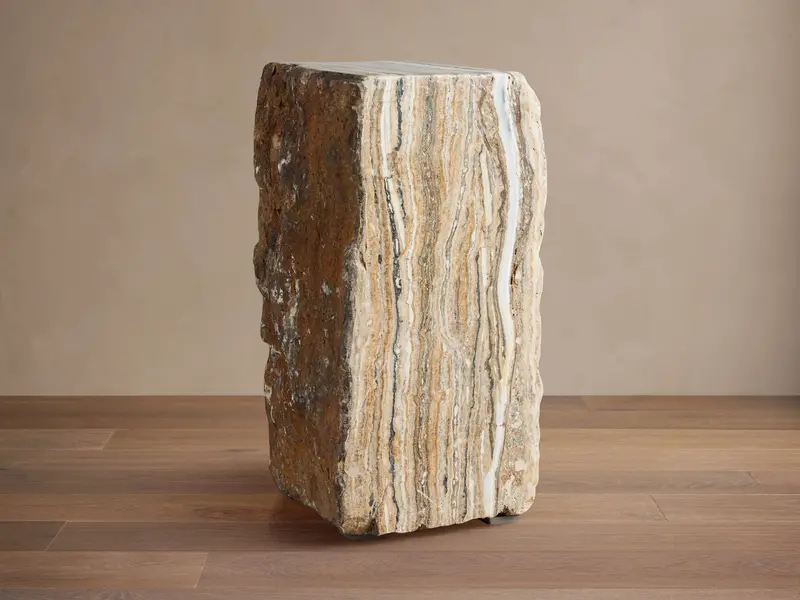 Solid Onyx Accent Stool 1