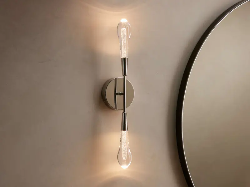 Soltaire Nickel Double Wall Sconce 1