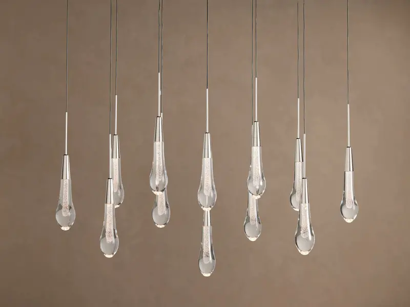 Soltaire Nickel-Finished Linear Chandelier 1