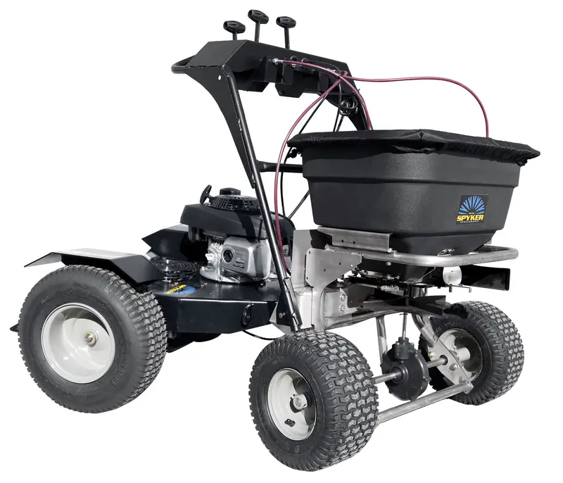 Spyker S100-12020 Ride-On Spreader – 120 Lb Capacity, Stainless Steel Hopper, Hydrostatic Drive 1