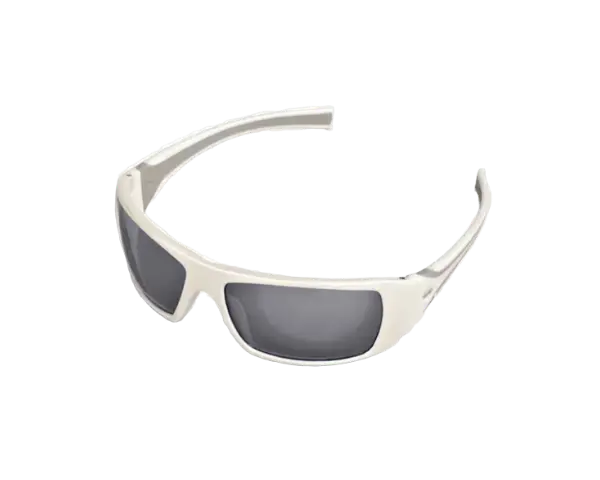 Stihl White Ice Safety Glasses With Silver Mirror Lens – Model 7010-884-0365 1