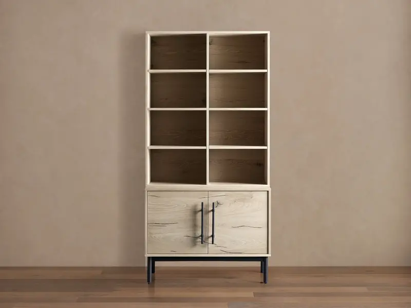 Sullivan Cabinet-Base Bookcase With Concealed Storage 1
