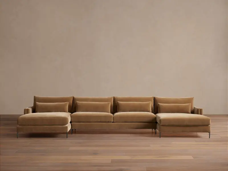 Sumner Double-Chaise Sectional Sofa – Three-Piece Layout 1