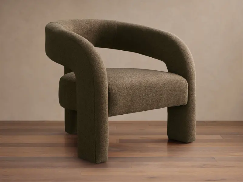 Tenley Mink Mara Cutout Accent Chair 1