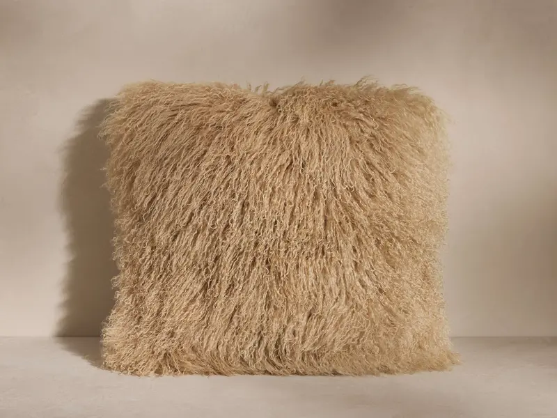 Tibetan Longwool Decorative Pillow – Handwoven Texture & Natural Dyes 1