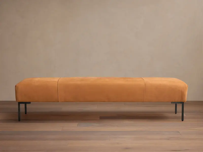 Tilton Leather-Padded Entry Bench 1