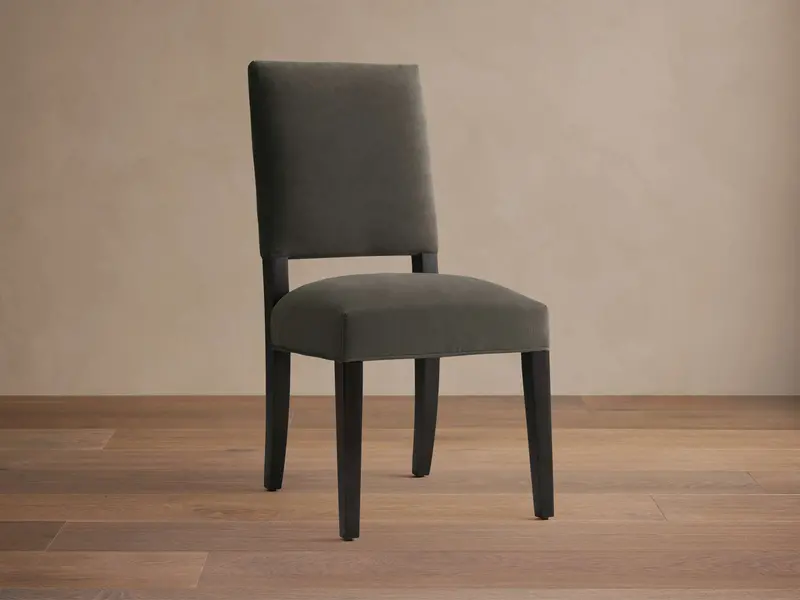 Torino Upholstered Dining Chair With Wooden Legs 1