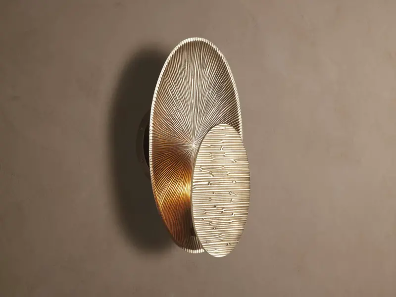 Udaya Embossed Wall Sconce – Geometric Relief Design 1